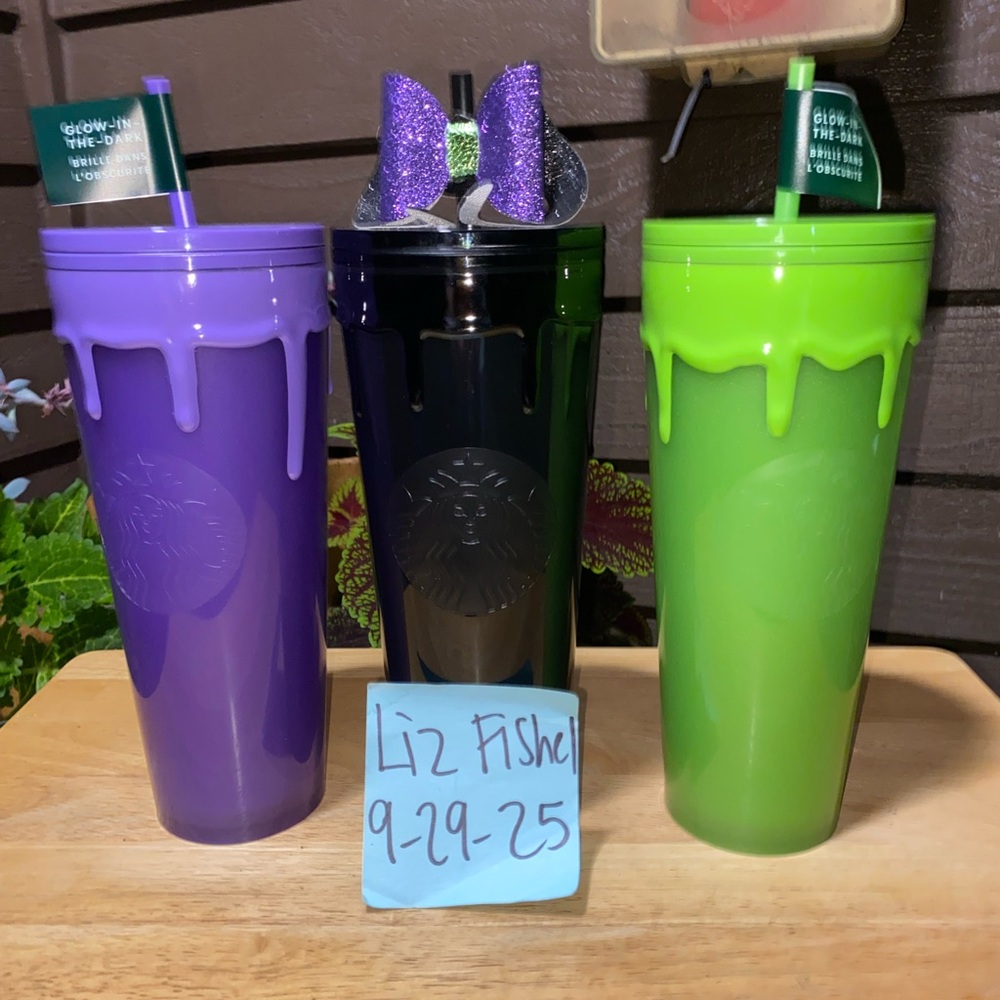 Starbucks LIMITED EDITION HALLOWEEN SLIME SET.